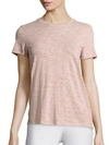 Atm Anthony Thomas Melillo Short-sleeved Cotton-blend T-shirt In Brownstone