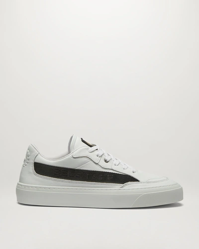 Belstaff Men's Signature Leather Low-top Sneakers In White
