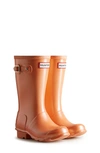 Hunter Kids' Original Nebula Waterproof Rain Boot In Summit Rise Peach