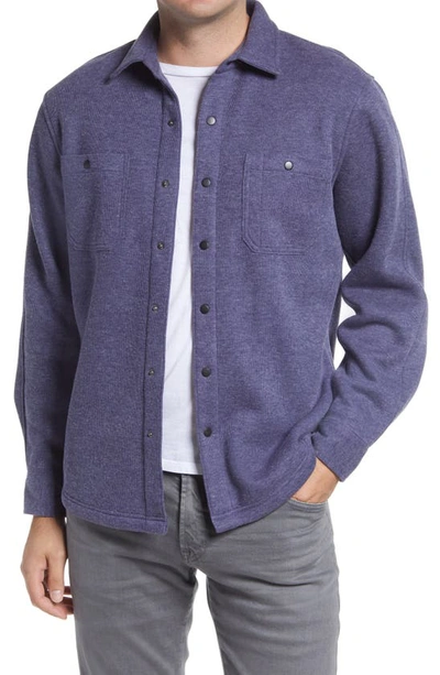 Vintage 1946 Ribbed Cotton Blend Shirt Jacket In Char Blue Heather