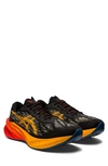 Asics Novablast 3 Running Shoe In Black/ Amber