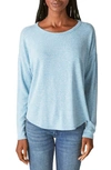 Lucky Brand Long Sleeve Cloud Jersey Top In Adriatic Blue