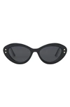 Dior Pacific S1u Butterfly Sunglasses, 55mm In Black / Grey