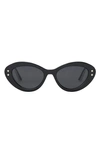 Dior Cat-eye Style Logo Sunglasses In Black