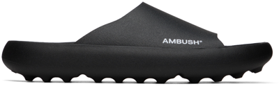 Ambush Black Slider Sandals In Black White