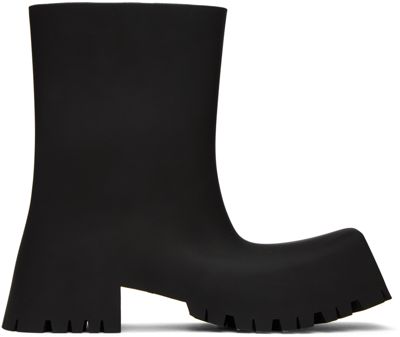 Balenciaga Black Trooper Chelsea Boots In 1000 Black