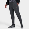 Nike Tech Fleece Taped Jogger Pants In Dark Smoke Grey/metallic Gold