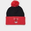 MITCHELL AND NESS MITCHELL AND NESS CHICAGO BULLS NBA TWO TONE POM BEANIE HAT