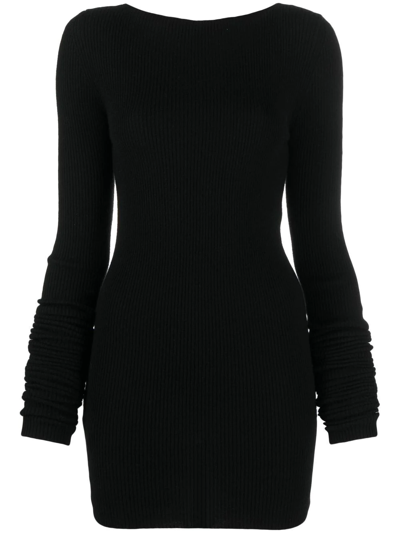 Rick Owens Cut-out Detail Knitted Top In Black