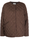 TOTÊME DIAMOND-QUILTED COLLARLESS JACKET