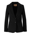 Twinset Black Wool Blend Single-breasted Jacket In Black