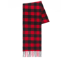 WOOLRICH BUFFALO CHECK RED BLACK SCARF