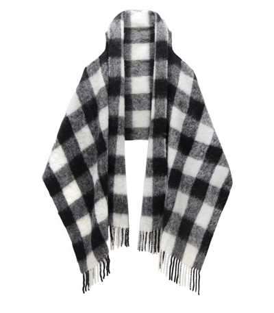 Woolrich Buffalo Check Black White Cape In White Buffalo
