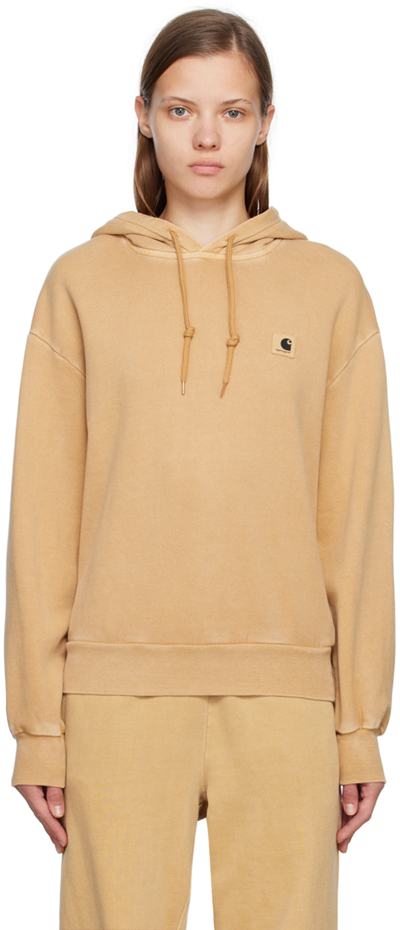 Carhartt Tan Nelson Hoodie In Beige