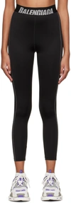Balenciaga Sport Logo Stretch-jersey Leggings In 1062 Black/grey