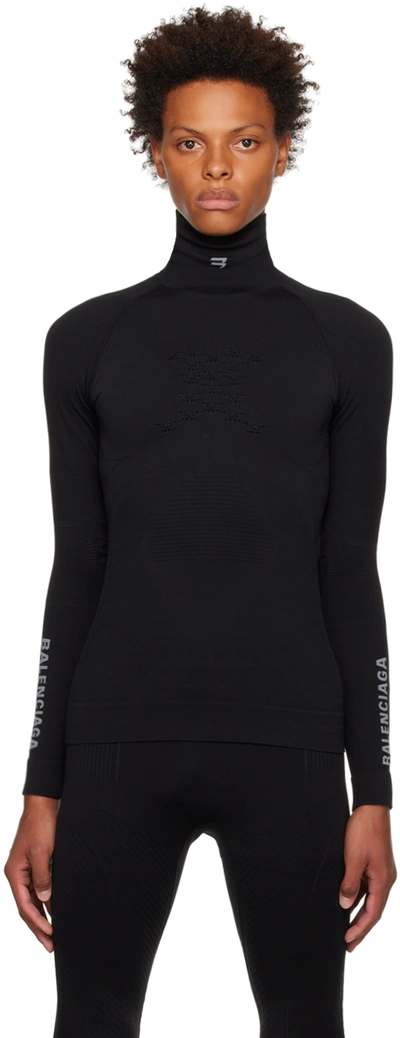 Balenciaga High-neck Athletic Top In Schwarz