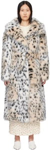 Yuhan Wang Belted Faux Fur Coat In Multi