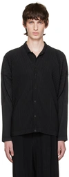 Issey Miyake Black Basics Cardigan In 15 Black