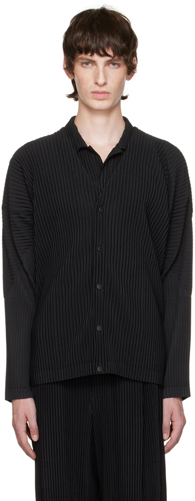 Issey Miyake Black Basics Cardigan In 15 Black