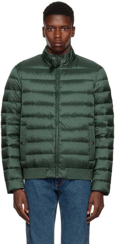 Belstaff Tonal Circuit Quilted Shell Down Jacket In Atlas Green
