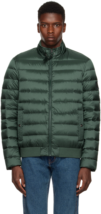 Belstaff Tonal Circuit 拉链填充夹克 In Green