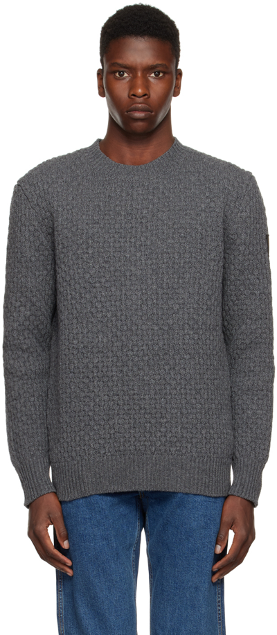 Belstaff Grey Submarine Jumper In Granite Grey