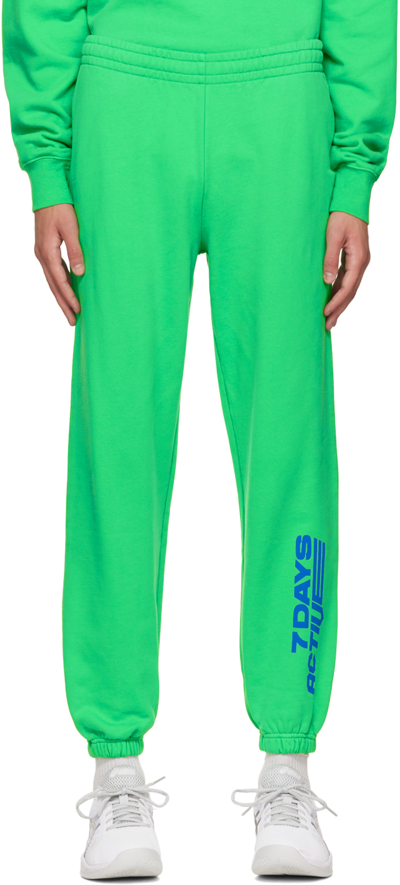 7 Days Active Green Monday Lounge Trousers In Poison Green