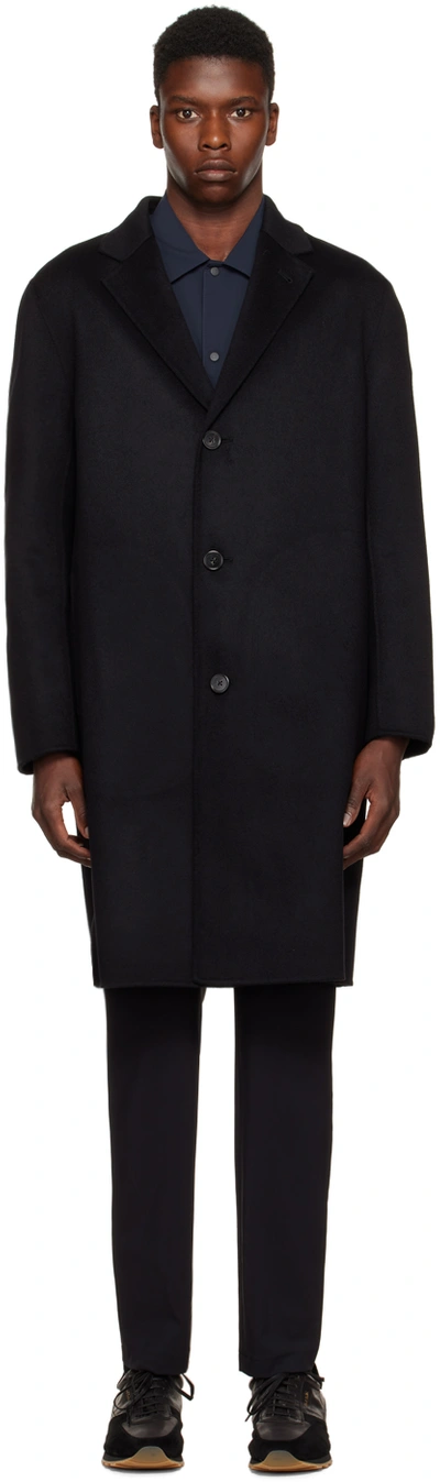 Theory Black Suffolk Coat In 001 Black