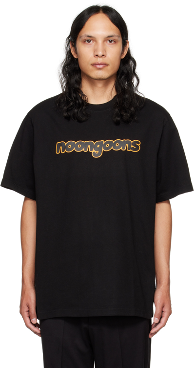 Noon Goons Cotton Jersey Bubble-logo Tee In Black