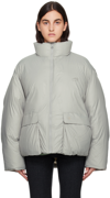 Ader Error Beige Print Down Jacket In Beige