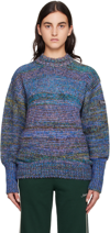 Ader Error Blue Marled Turtleneck In Blue