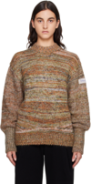 Ader Error Multicolor Marled Sweater In Orange