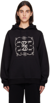 Ader Error Black Decal Hoodie In Black
