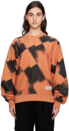 Ader Error Black & Orange Tenit Sweatshirt In Salmon