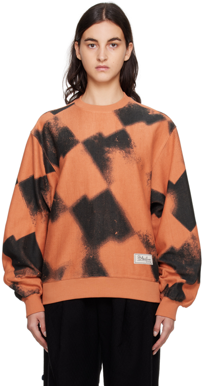Ader Error Black & Orange Tenit Sweatshirt In Salmon