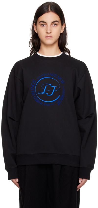 Ader Error Embroidered-logo Sweatshirt In Black
