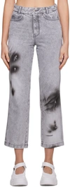 Ader Error Gray Fendig Jeans In Grey