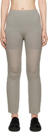 Issey Miyake Gray Seed Mesh Ap Lounge Pants In 12 Gray