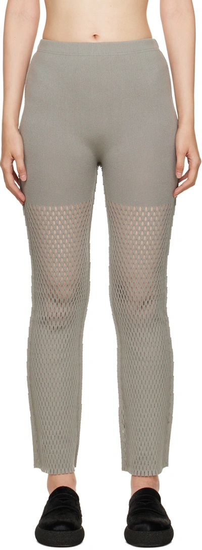 Issey Miyake Gray Seed Mesh Ap Lounge Pants In 12 Gray