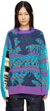 ANDERSSON BELL BLUE & PURPLE JACQUARD SWEATER