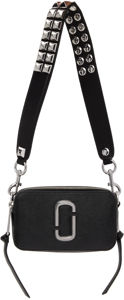 Marc Jacobs The Snapshot Dtm Leather Shoulder Bag In Black