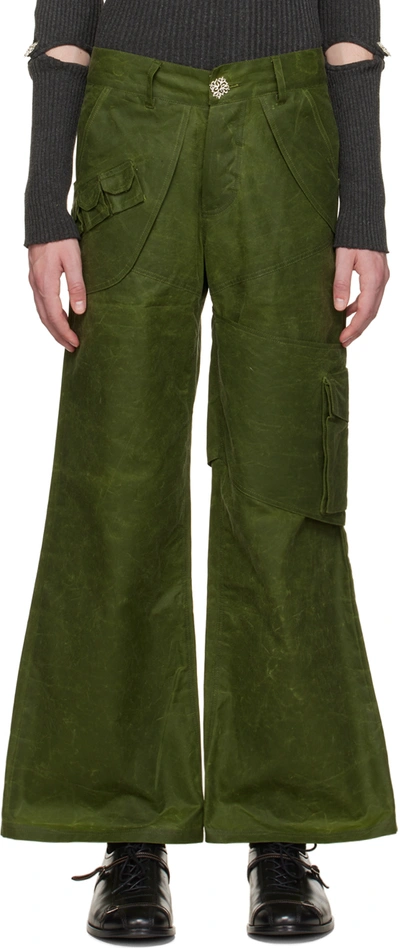 Solitude Studios Ssense Exclusive Green Habitual Cargo Pants In Forest Green