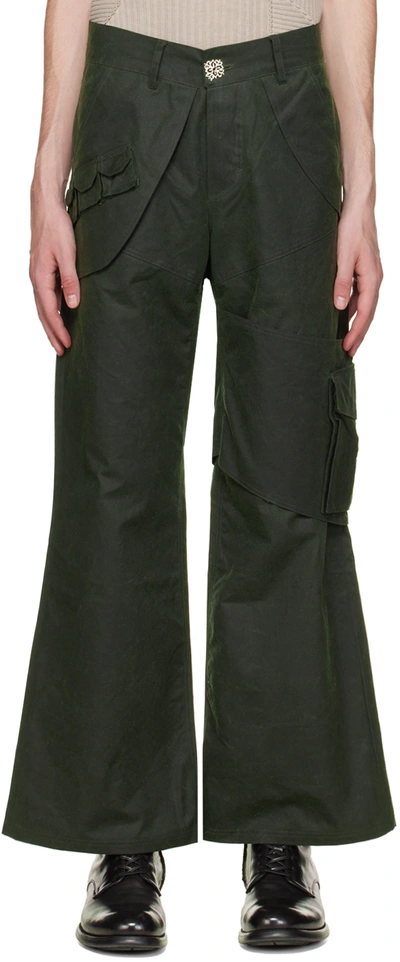 Solitude Studios Ssense Exclusive Green Habitual Cargo Pants In Khaki Green