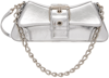 BALENCIAGA SILVER SMALL LINDSAY SHOULDER BAG