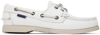 Sebago Slip-on Shoes With Rubber Sole And Metal Eyelets In 911 White