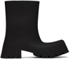 Balenciaga Low Heels Ankle Boots In Black Rubber/plasic In 1000 Black
