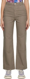 Hope Beige Makers Trousers In Beige Heavy Cotton