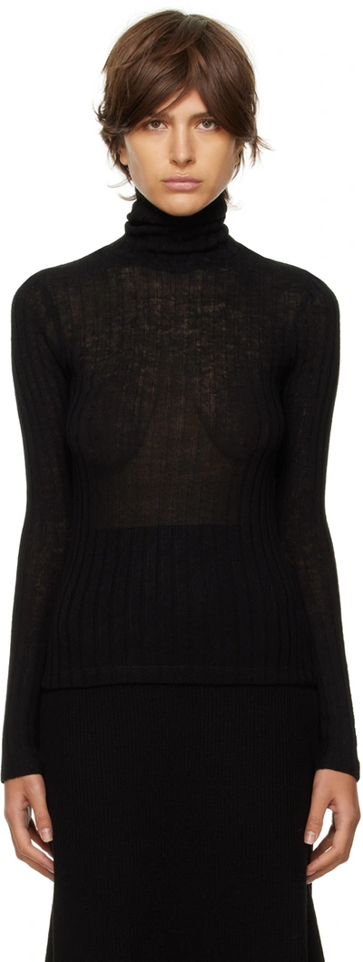 Max Mara Sante Wool And Cashmere Turtleneck In Black
