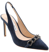 Charles David Womens Suede Slip On Slingback Heels In Blue