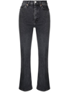 Re/done 70s Bootcut Flared Jeans In Black